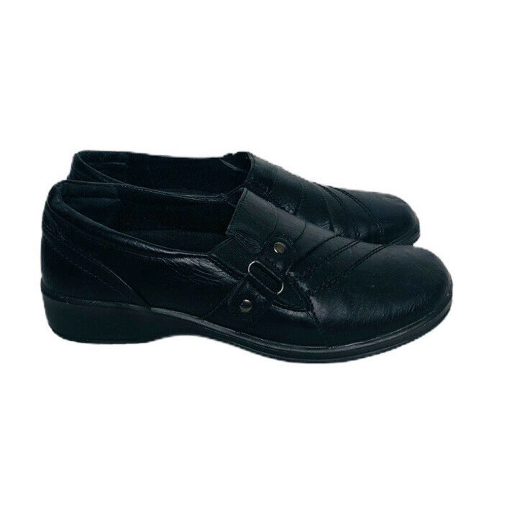 Womens Easy Street Comfort Wave Lightweight Slip On Comfort Shoes Black Size 7M‎